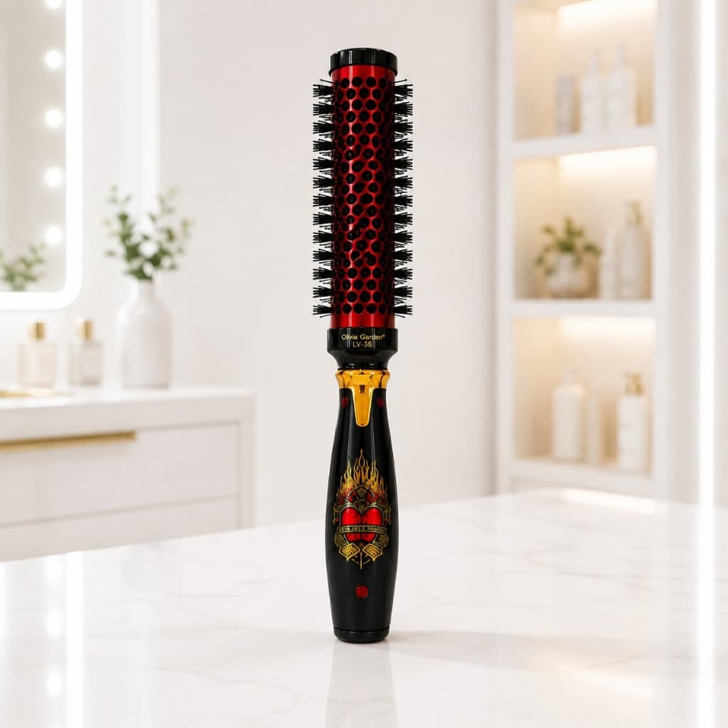 Escova Profissional Térmica com Cerdas Duplas Alisadora Modeladoras Profissional LV-36 Luxo