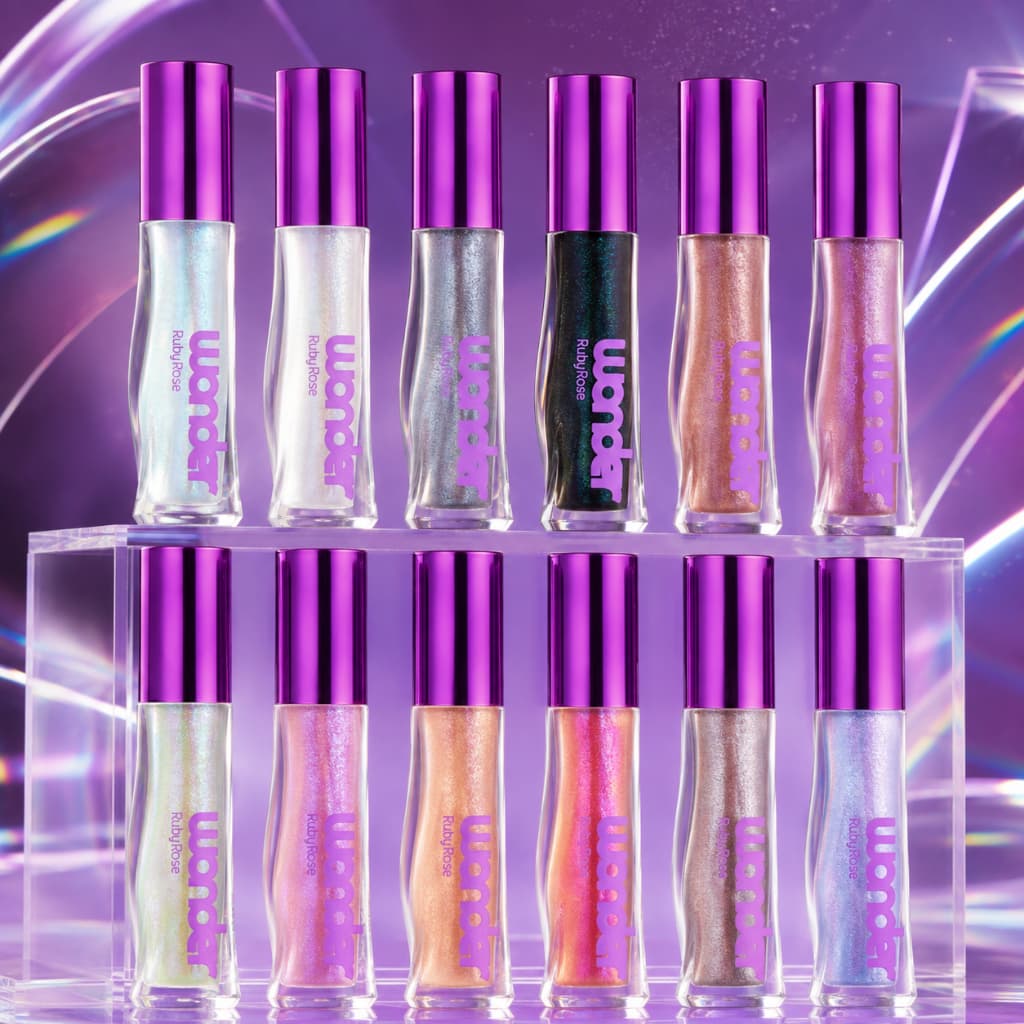 Gloss Labial Lumen Wonder Ruby Rose Efeito Vinil Brilho Intenso Hidratante