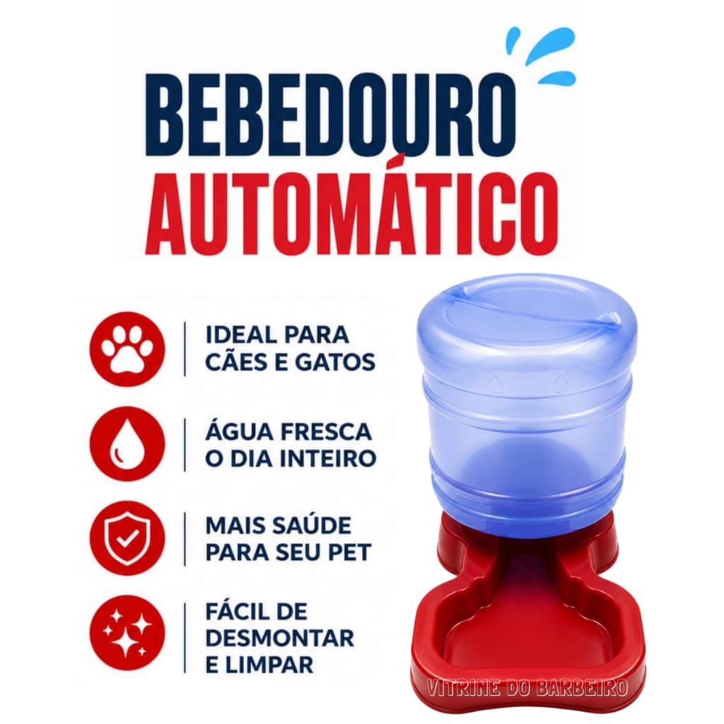 Bebedouro Automático Para Cão E Gato 10 Litros Com Suporte