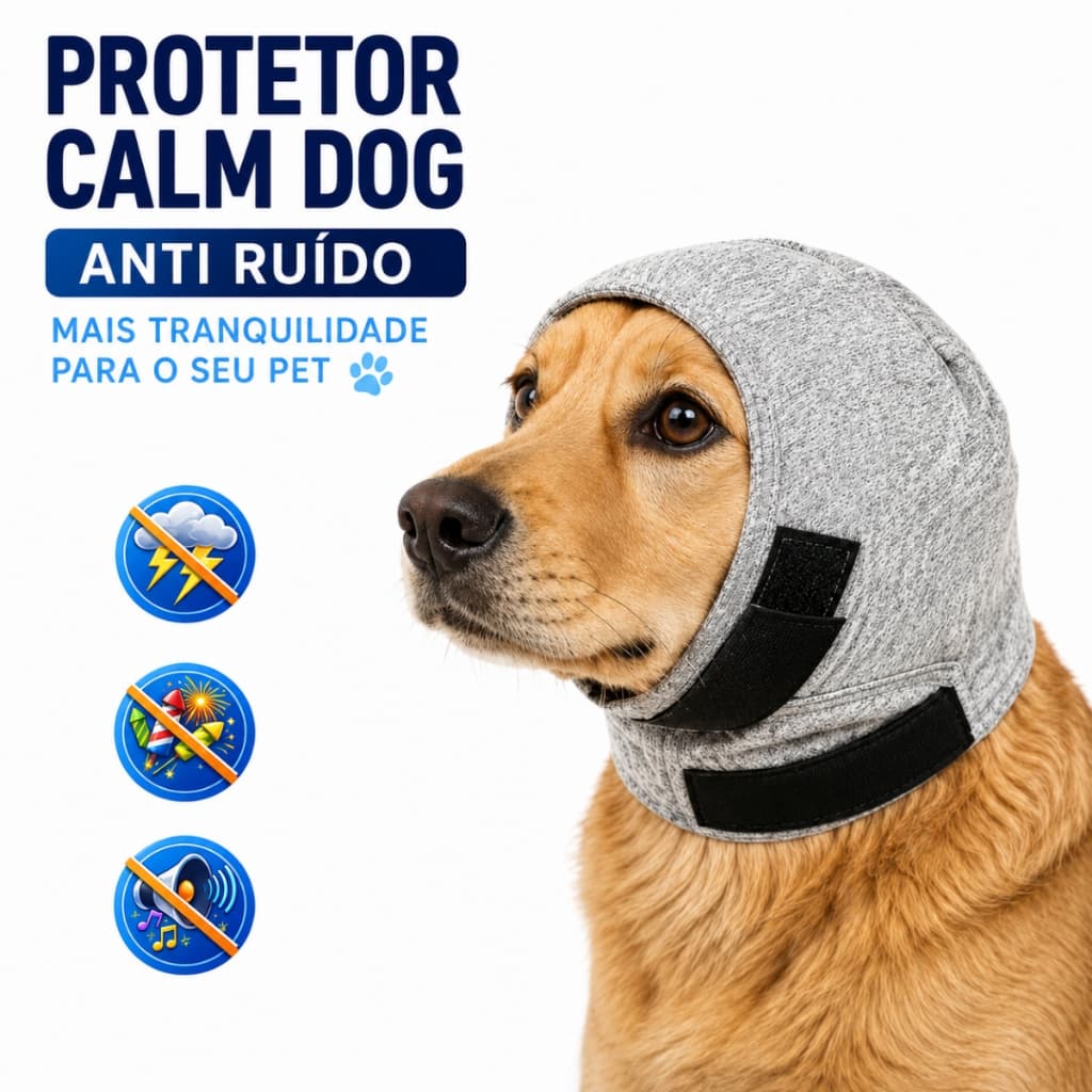 Protetor de Ouvido Auricular Anti Ruído Para Cachorro