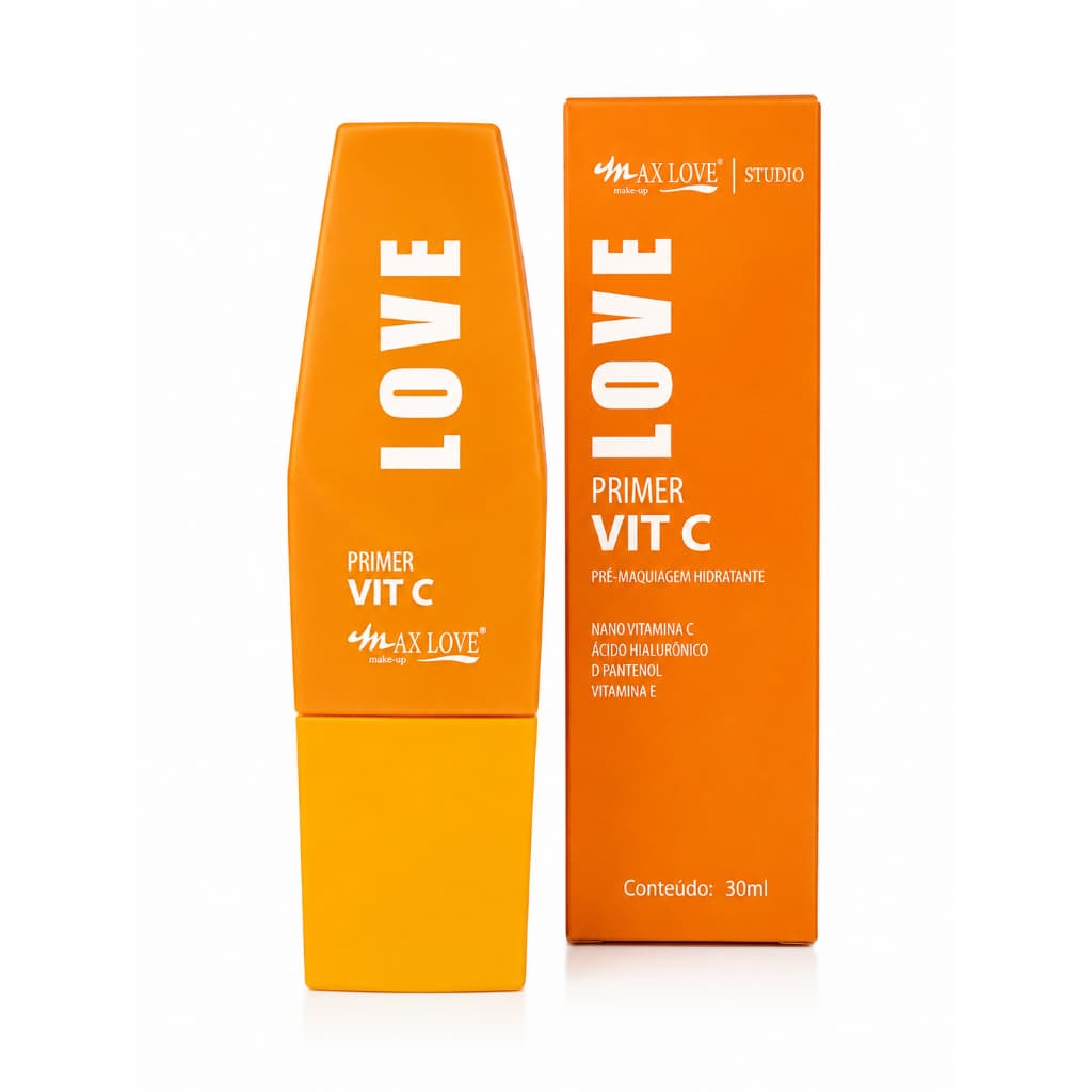 Primer Facial Vitamina C Max Love 30ml Pré Maquiagem Hidratante | 1 e 2 unidade