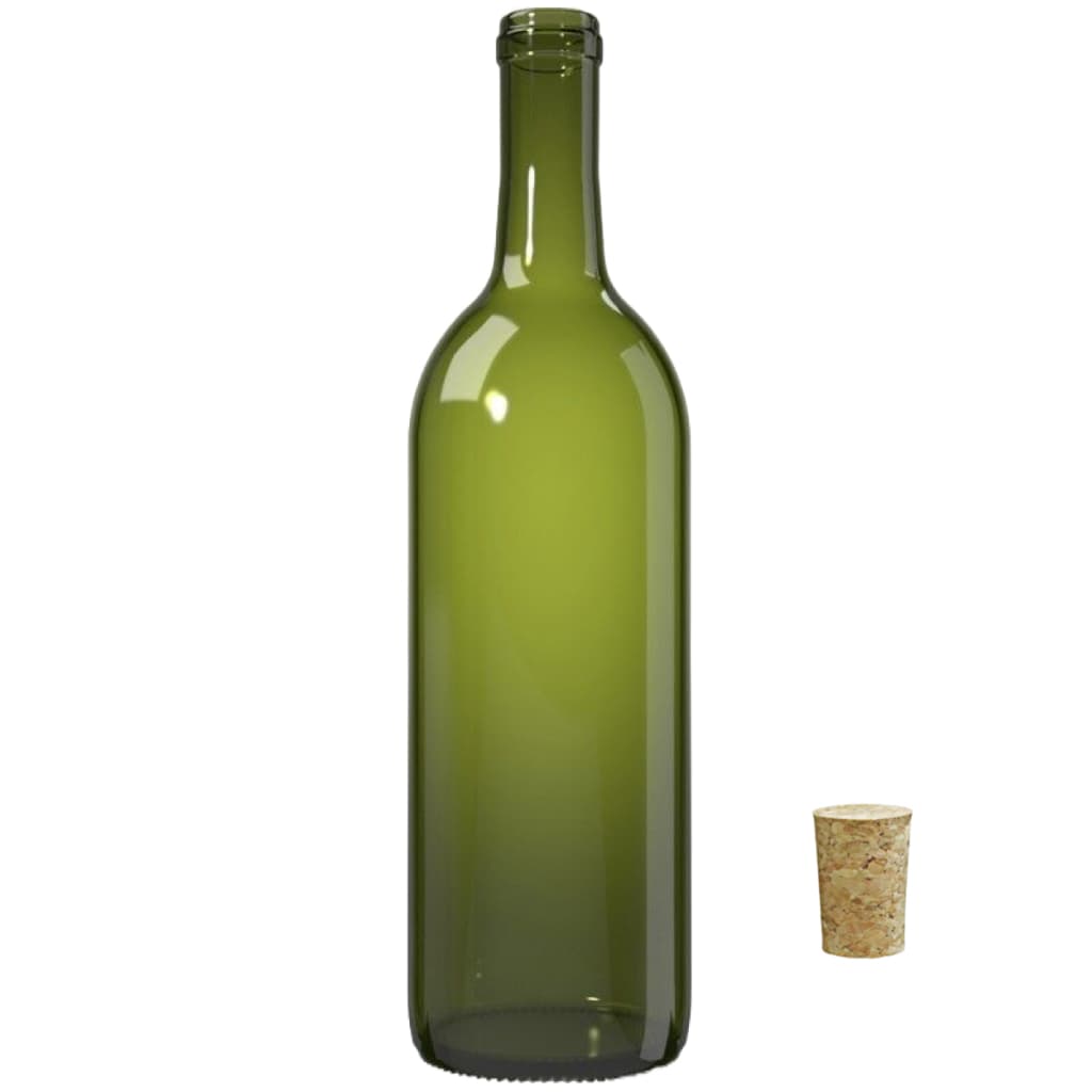 Kit c/ 6 ou 12 Garrafas de Vidro 750 ml Bordalesa Verde Escura p/ Envase Premium Eventos Artesanato