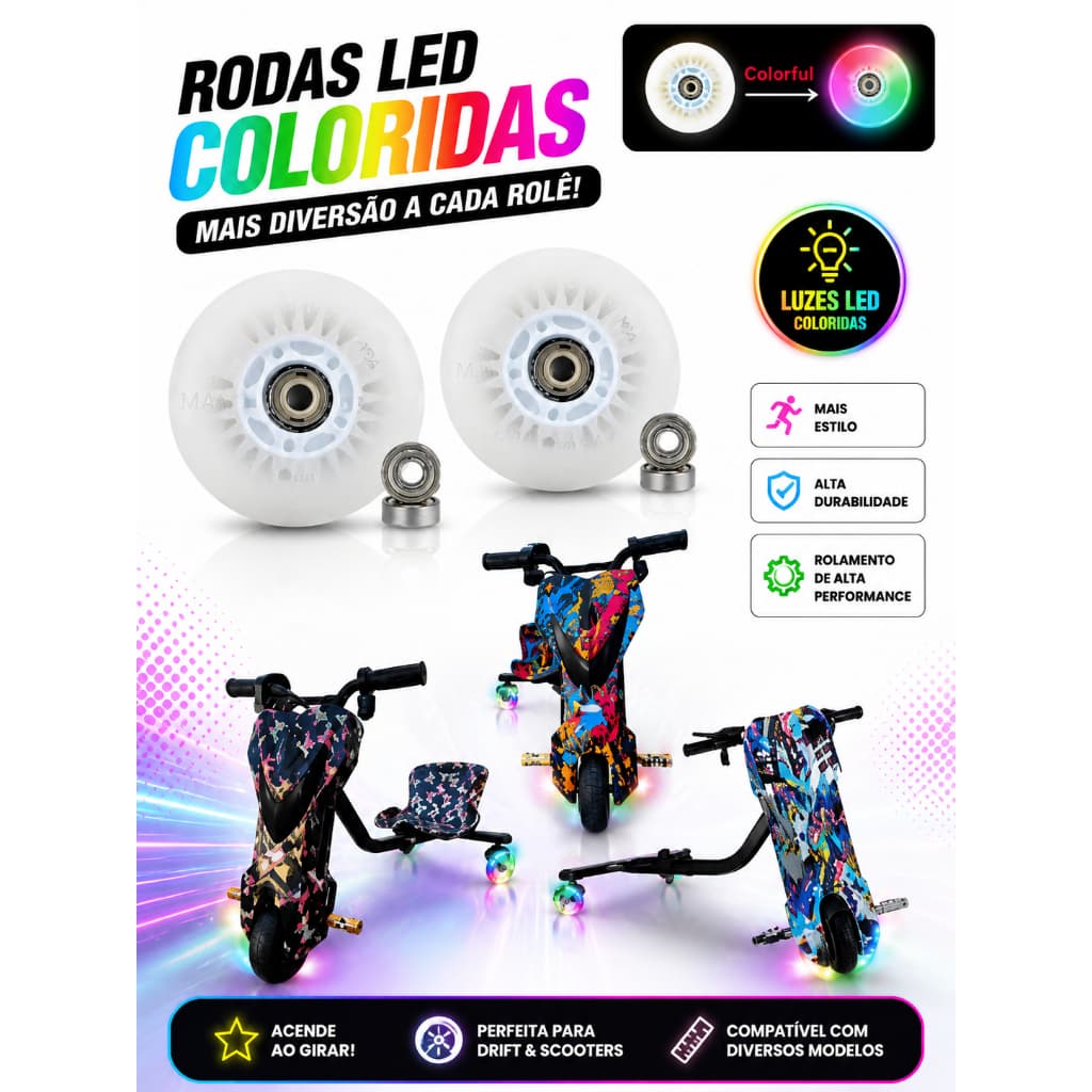 Rodinha Traseira Original Para Triciclo Drift Elétrico 120W 250W E 350W