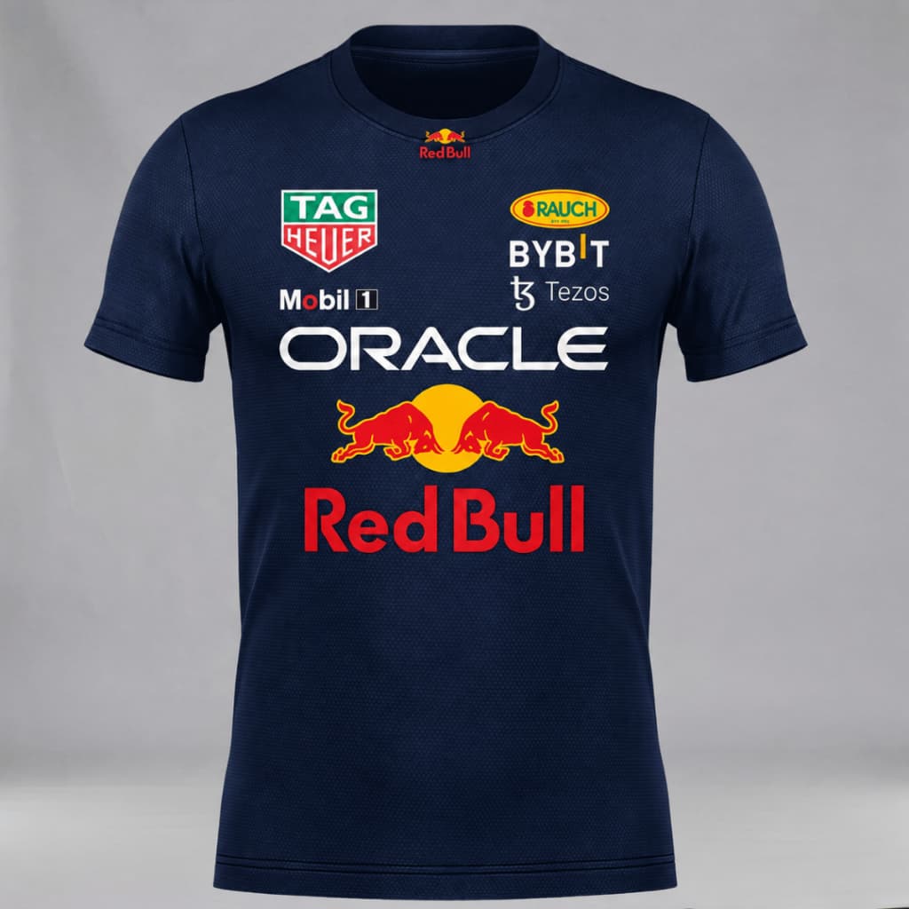 Camiseta Dry Fit Masculina Camisa Red Bull F-1Esportiva  Academia Treino Corrida