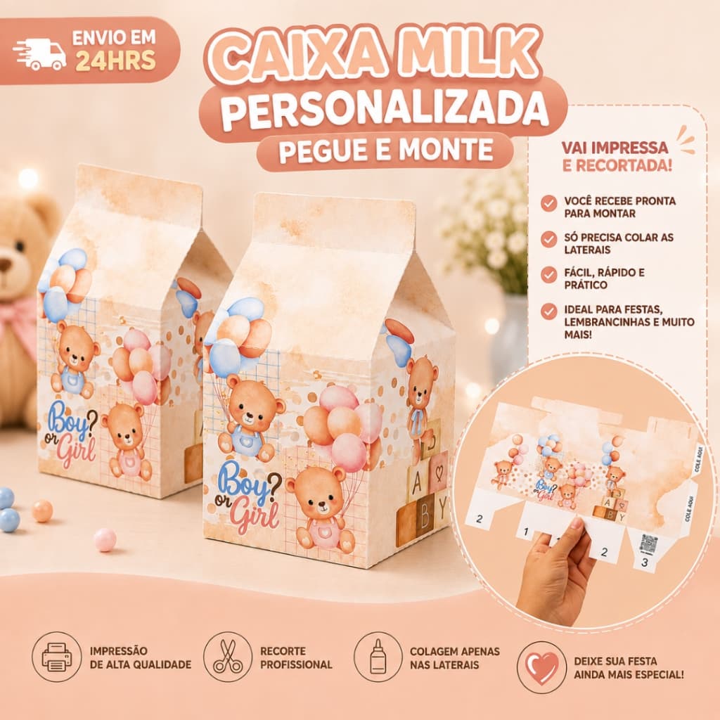 Kit 10 Caixa Chá Revelação Chá de Bebe Borboleta Personalizados /Lembrancinha de Festa /Aniversário / PEGUE E MONTE