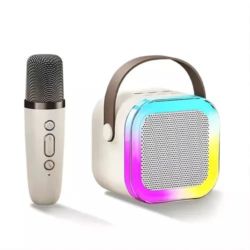 Caixa De Som C/ Microfones Karaokê Bluetooth - Brincadeiras em Família