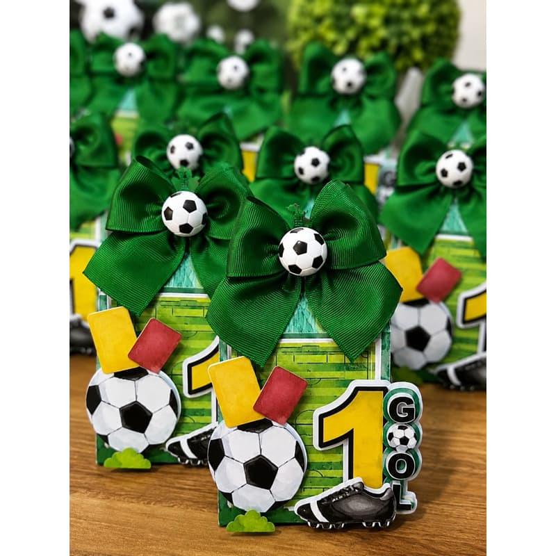 Aplique Meia Bola Futebol para Laços Lembrancinhas Artesanato Festa Infantil Menino