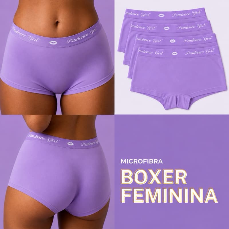 Kit 2 Calcinha Box Boxer Feminina Cueca Feminina Calcinha Box Shortinho