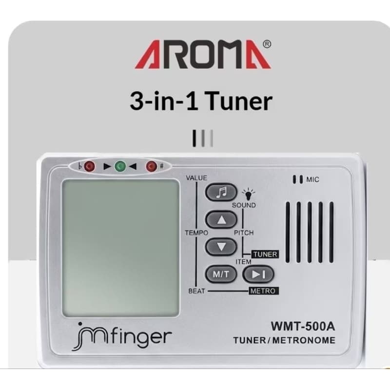 Afinador Metrônomo 3 em 1 WMT-500A Mingsinger para Instrumentos Musicais