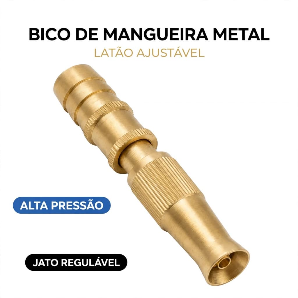 Bico Mangueira Esguicho De Alta Pressão Em Latão