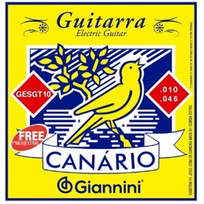 Encordoamento para Guitarra GESGT10 (.010 - .046) - Canario