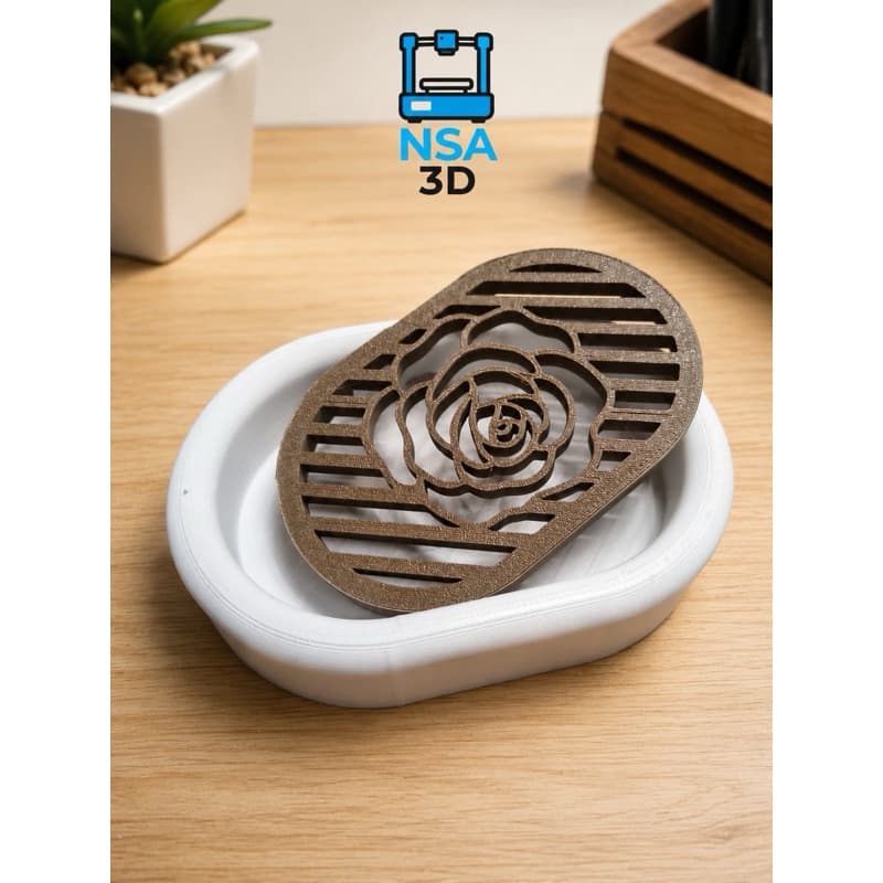 Saboneteira Rosa - Porta sabonete com proteção. Decorativo e funcional