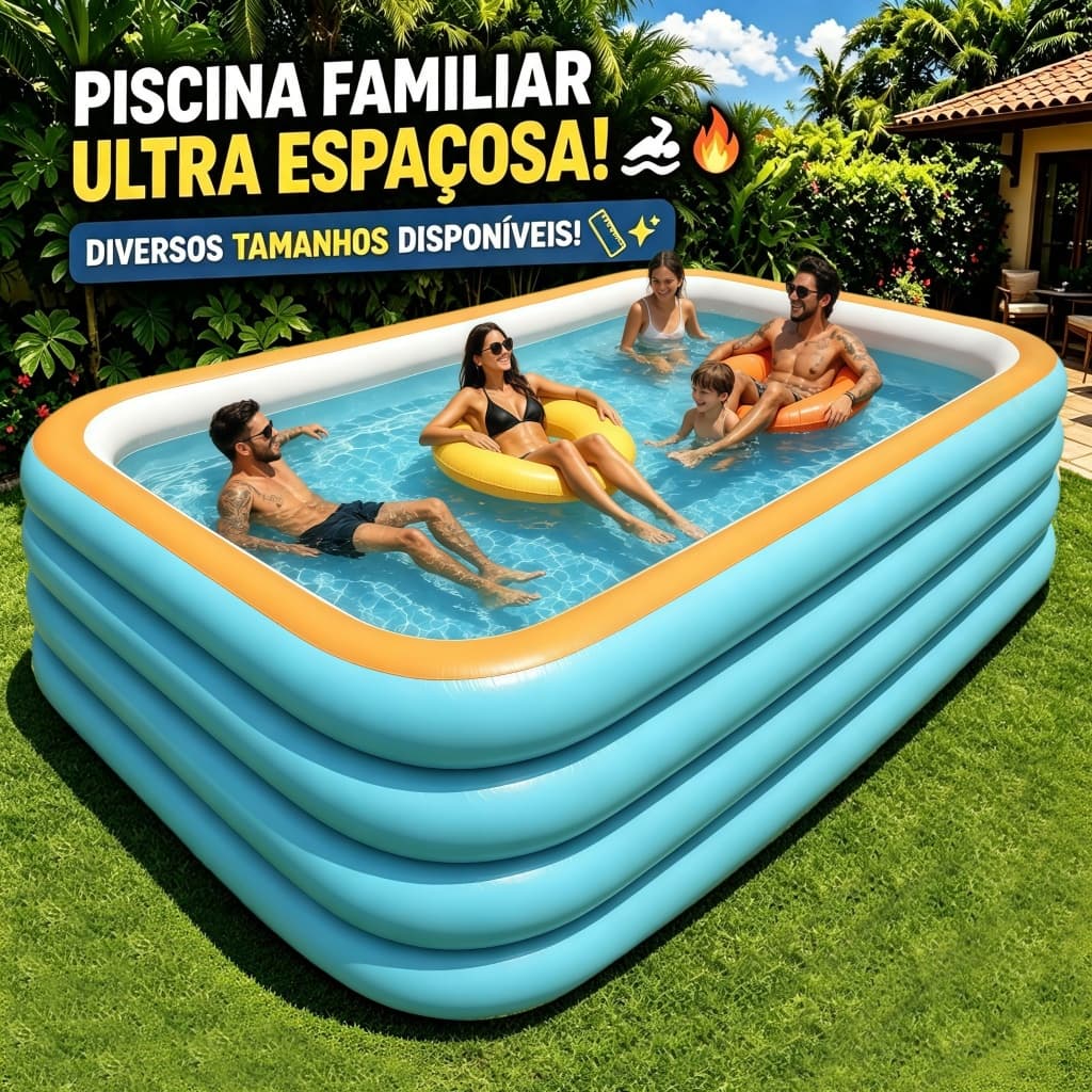 Piscina inflável de PVC com grande capacidade e espessura aumentada adequada para uso doméstico dobrável inflável rapida