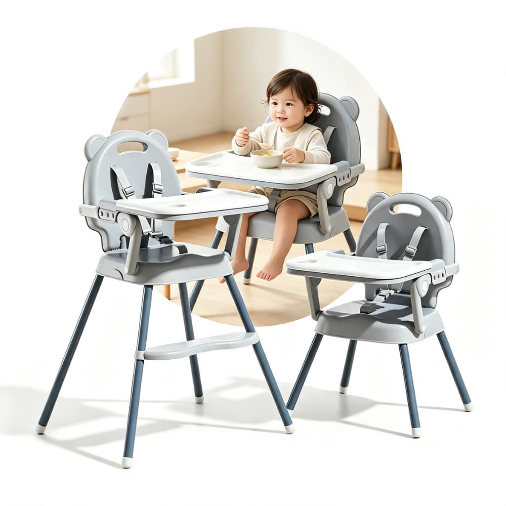 Cadeira De Alimentação Portátil Bebê Multifuncional Baby Seggura cadeirão Ajustável Removível e lavável -P19