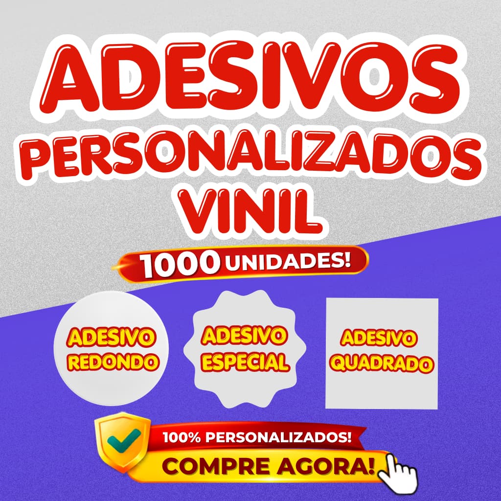 1000 Etiquetas Adesivas Personalizadas a Prova Dágua