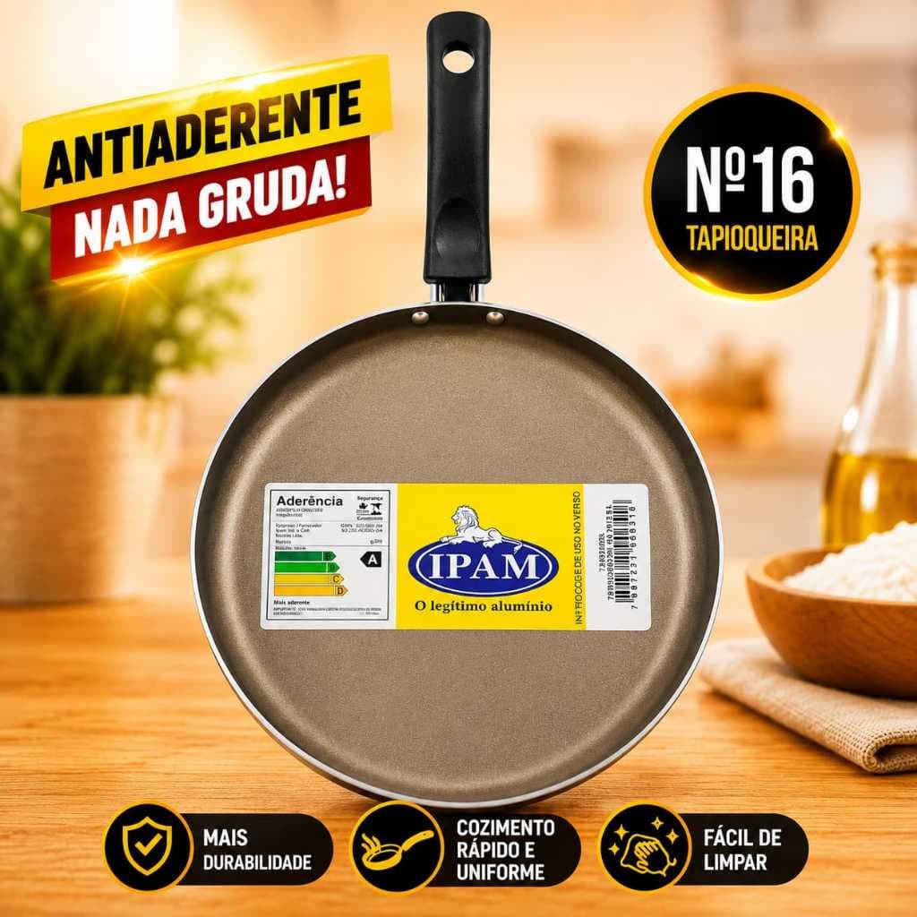 Frigideira Tapioqueira Antiaderente 16cm Não Gruda Tapioca Omelete Panqueca N16