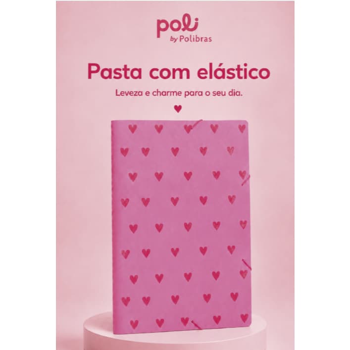 Pasta Aba Elástico A4 Amorella Polibras.