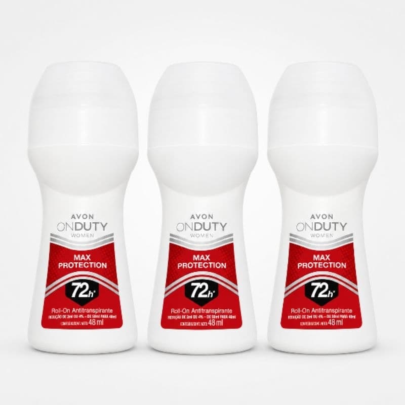 kit com  3 Desodorante roll on 72 horas 48ml - on duty  - avon