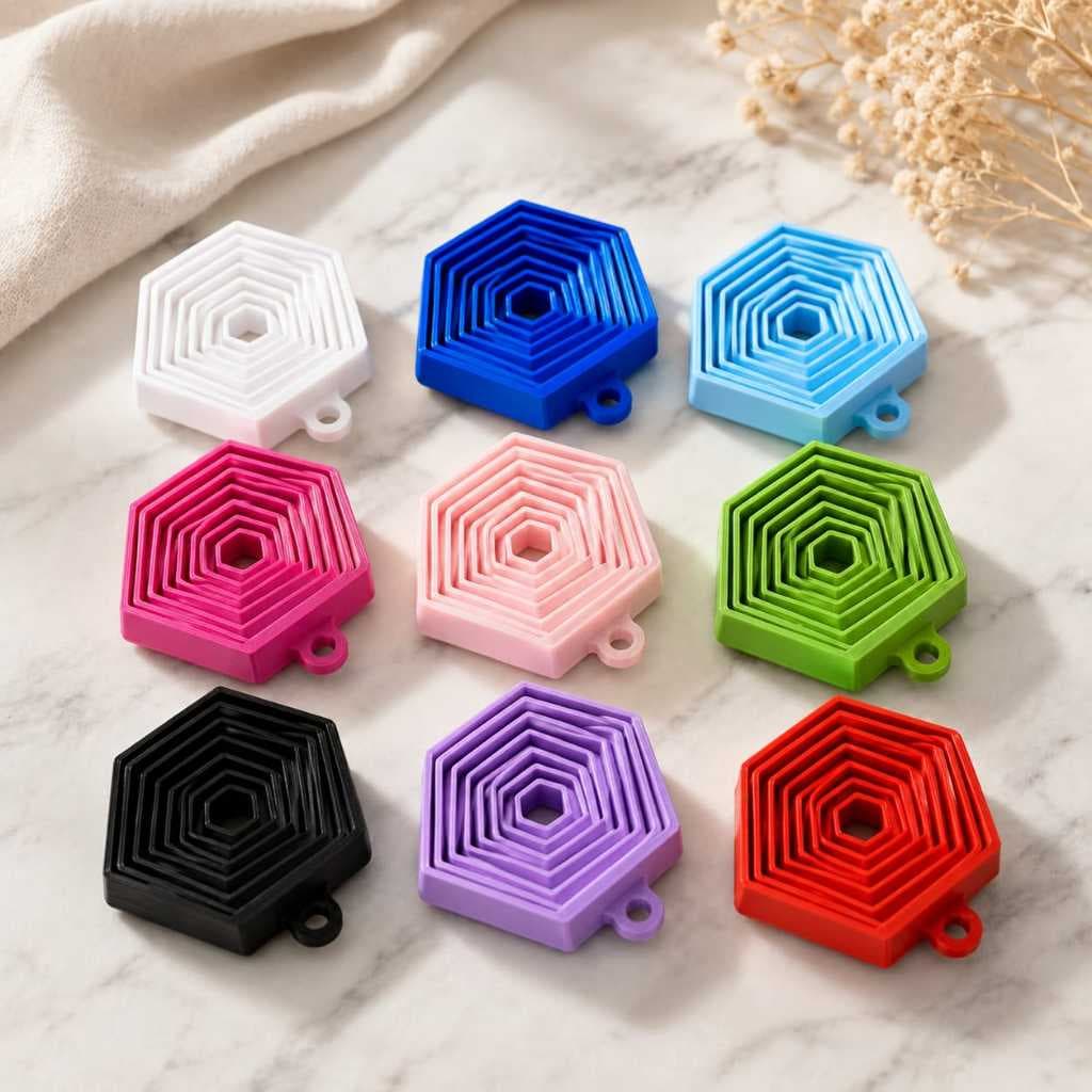 Chaveiro Geométrico Espiral 3D – Chaveiro Decorativo Colorido em PLA