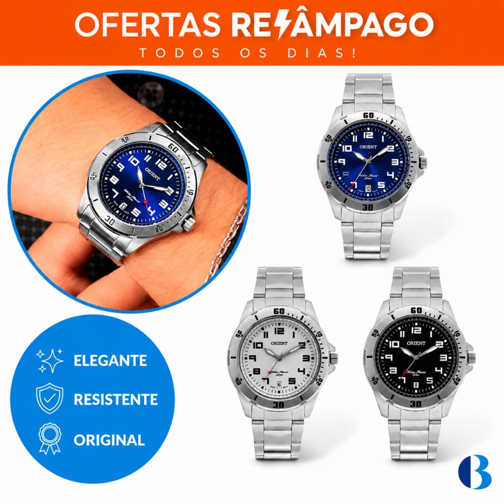 Relógio Masculino Orient MBSS1155A Quartz Original – Estilo e Elegância