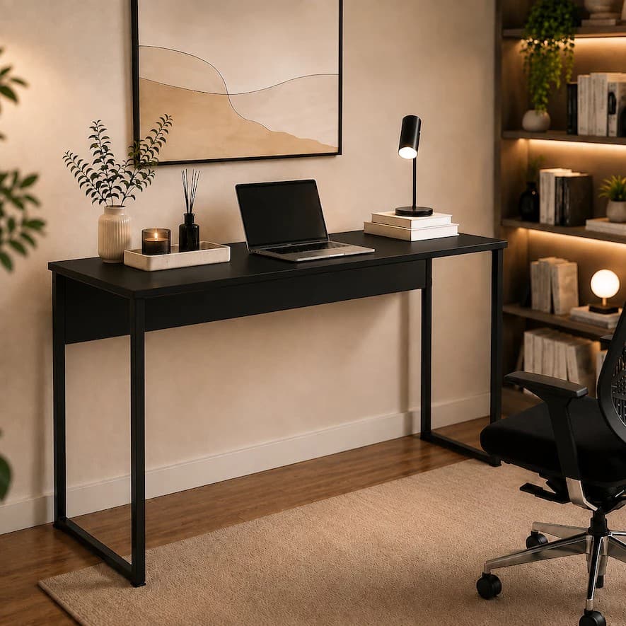 Mesa Industrial Moderna Escrivaninha grande 115cm escritório estudo trabalho