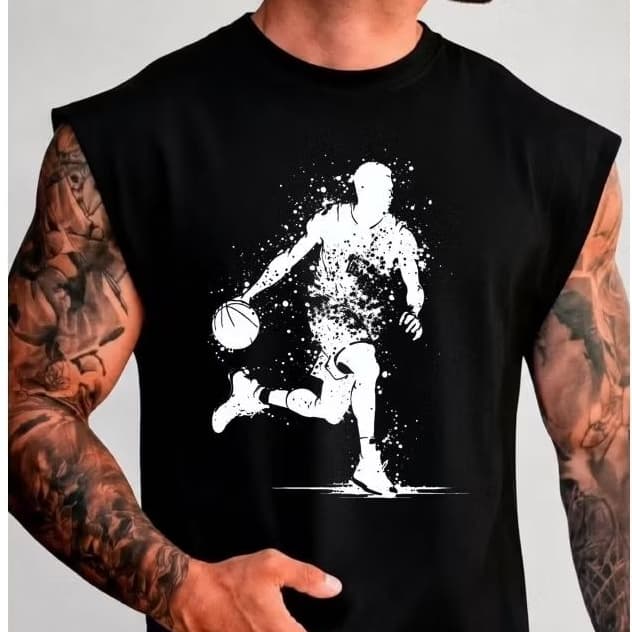 Regata  Oversized Masculina Estampa Basquete – Jogador de Basquete