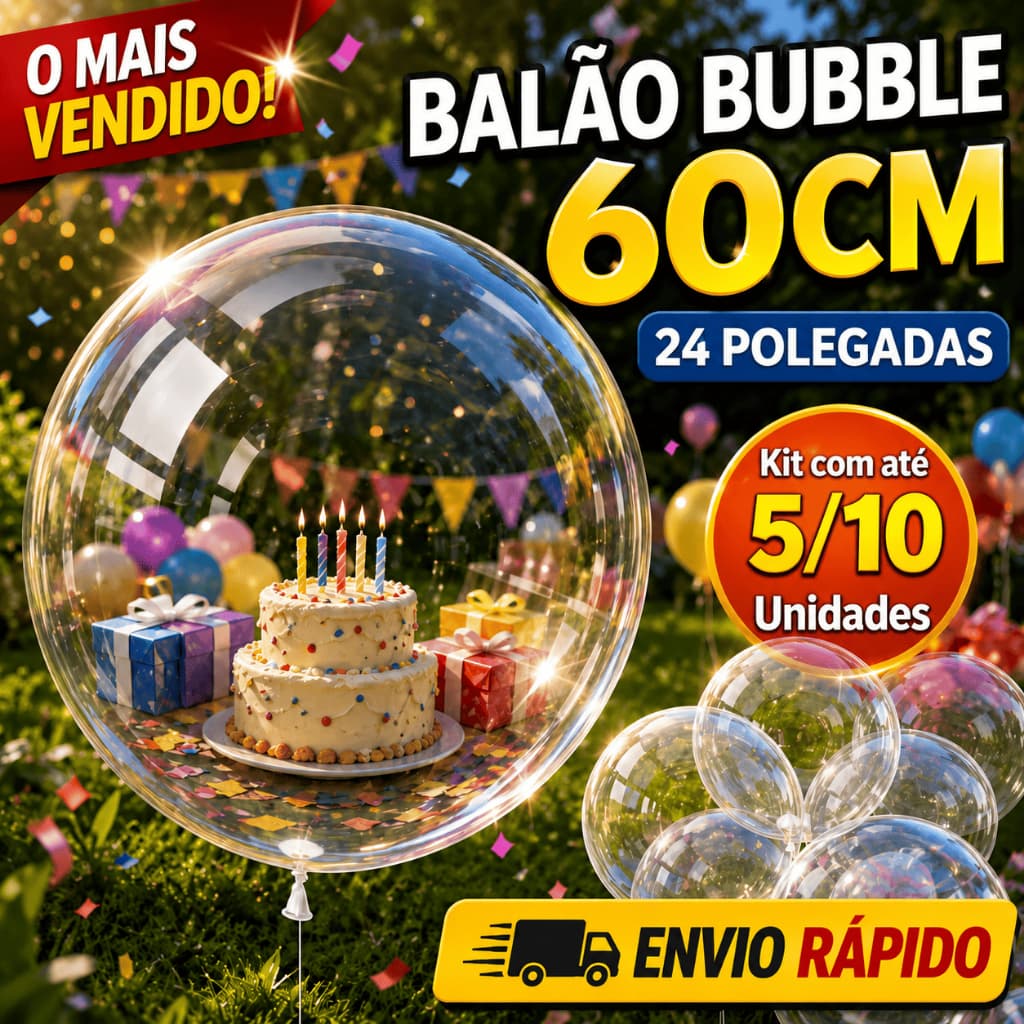 5/10/50 Unidades Balão Bubble 24/18 Polegadas Cristal Festas Decoração