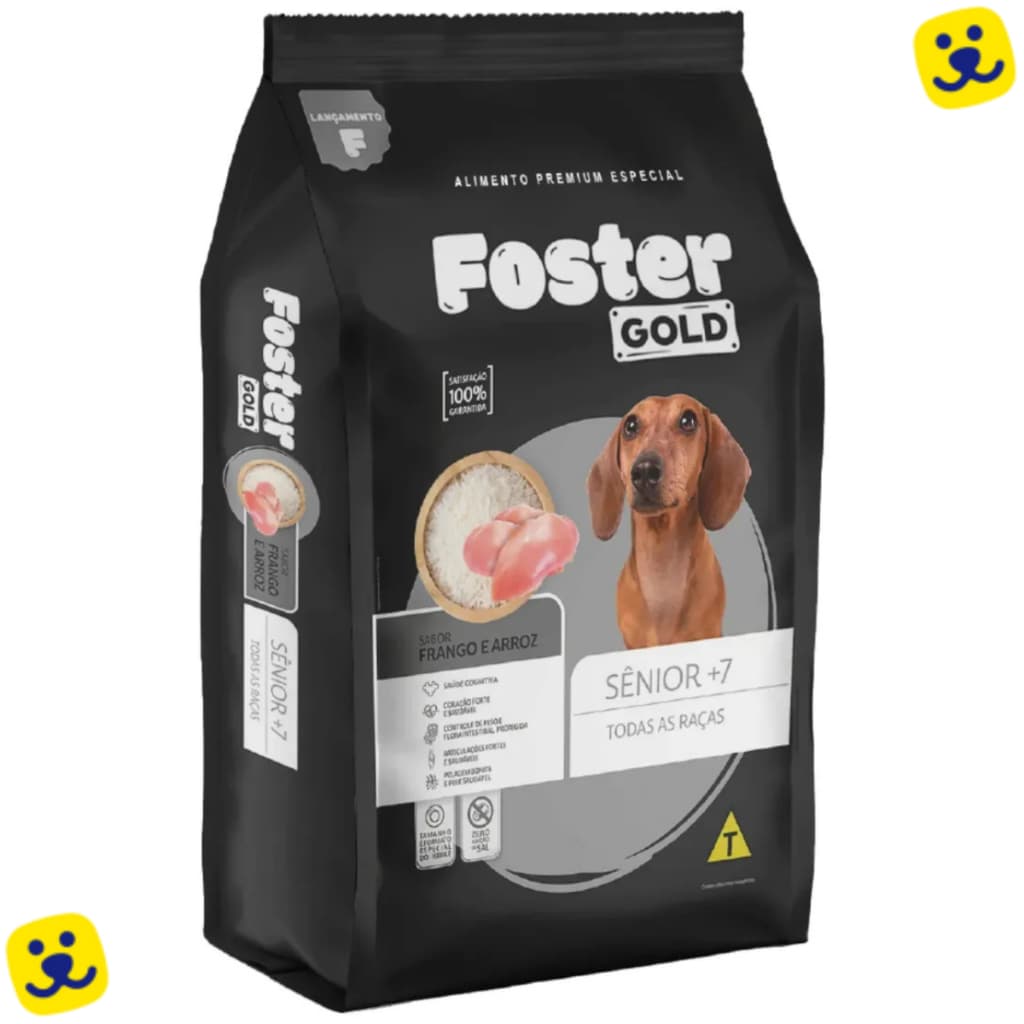 Ração para Cachorro Ração Foster 15kg Ração Senior para Cachorro Idoso Foster Gold Frango e Arroz
