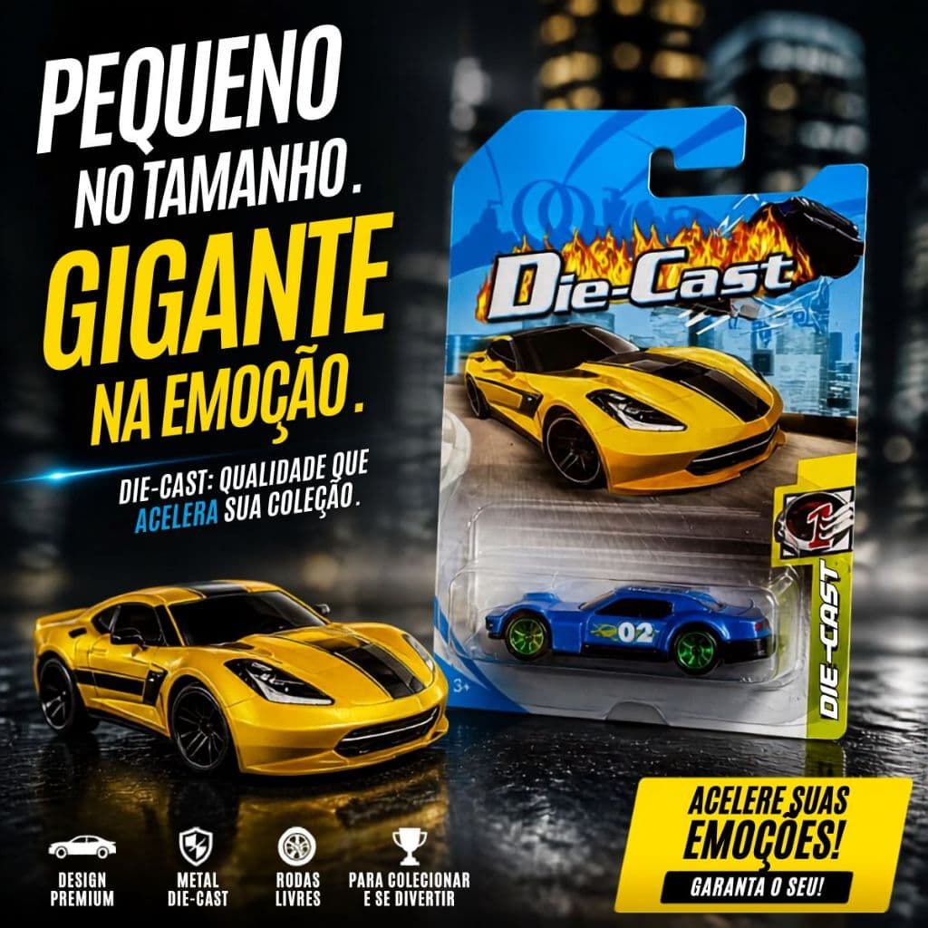 Carrinho Miniatura Similar Hot Wheels Cx Carrinhos de Brinquedo Caixa 24 Unds