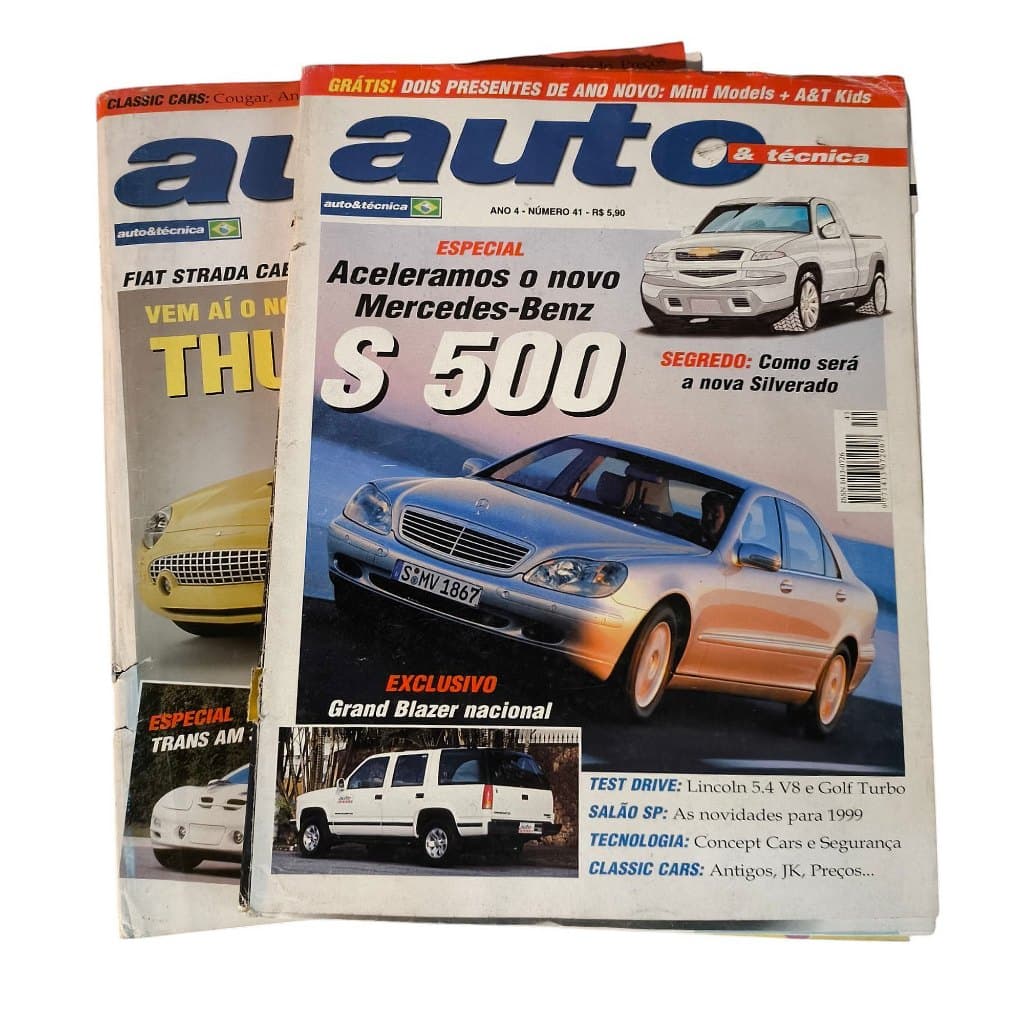 Duas revistas Auto & Técnica do ano de 1999