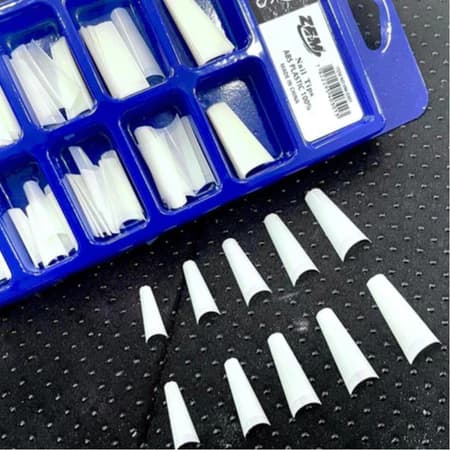 Kit De 100 Unhas Tips Nails Transparente ou Leitosa para encapsular alongamento em Acrigel