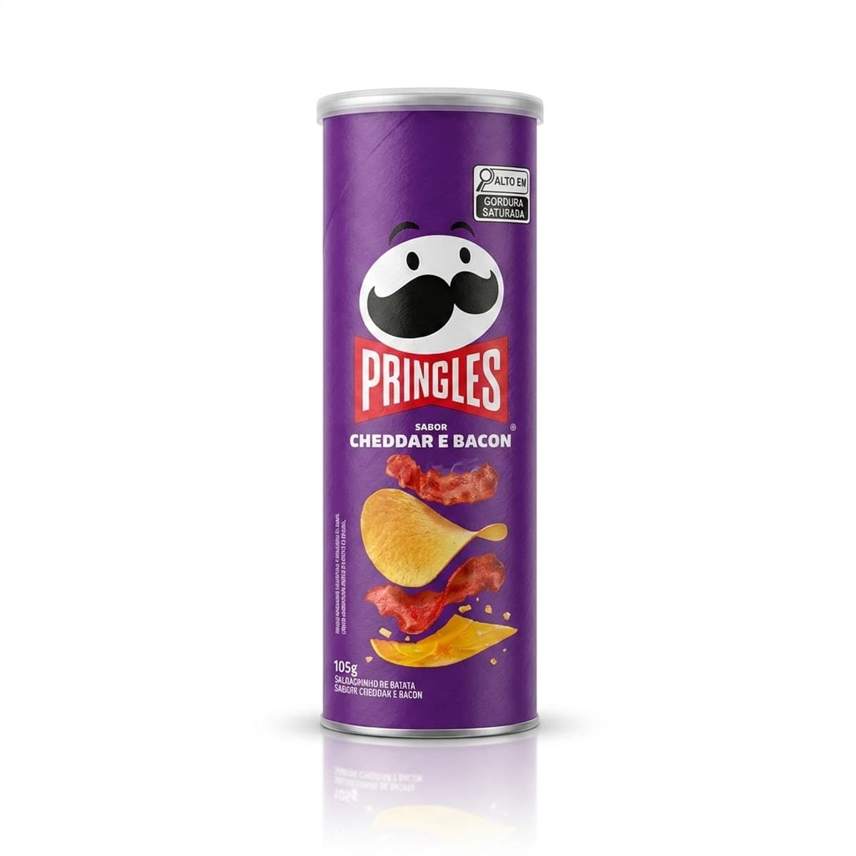 Salgadinho Batata Pringles Cheddar e Bacon Tubo 109g Batata Frita