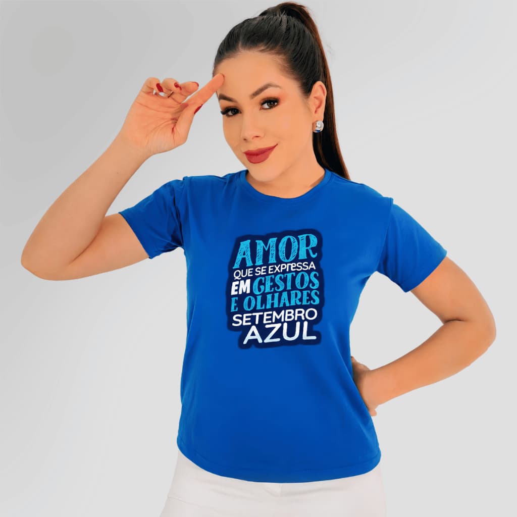 Tshirt Feminina Algodão - Setembro Azul