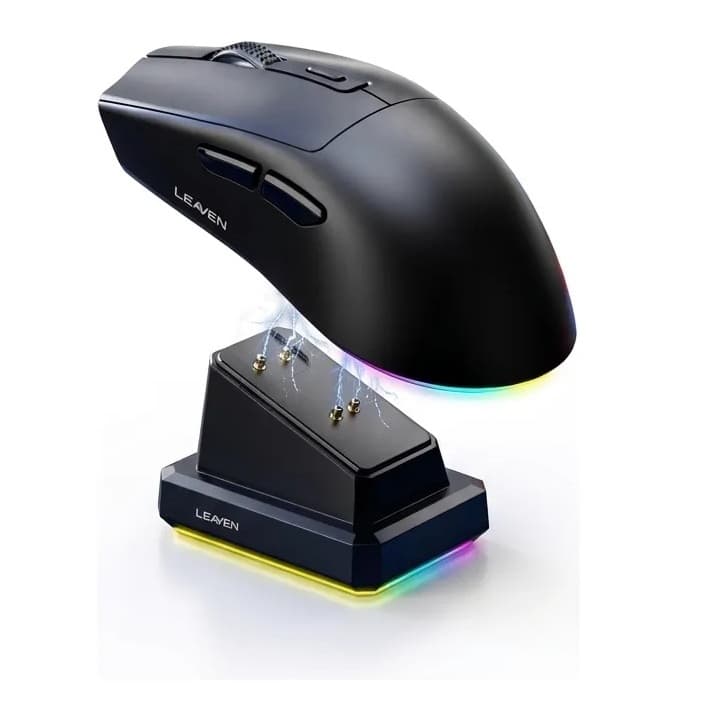 Mouse Gamer Sem Fio X3 Leaven Dock Carregamento Magnético