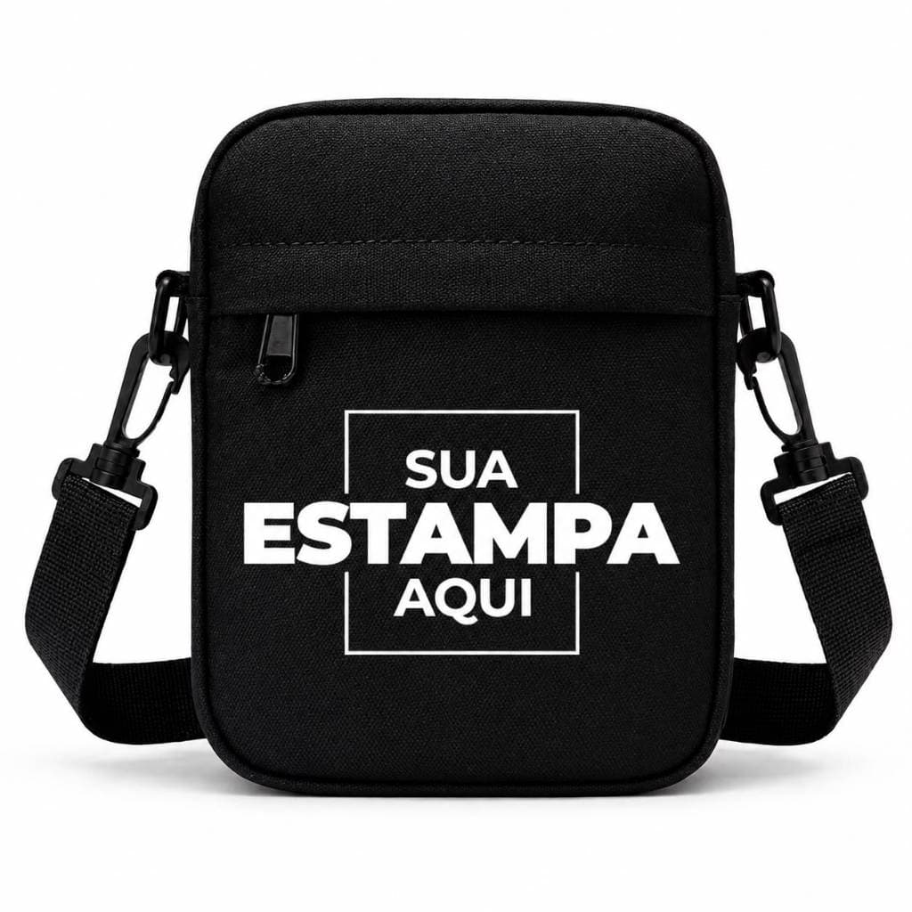 Bolsa Transversal Unissex Shoulder Bag Personalizada Unissex com Sua Logo Imagem ou Estampa