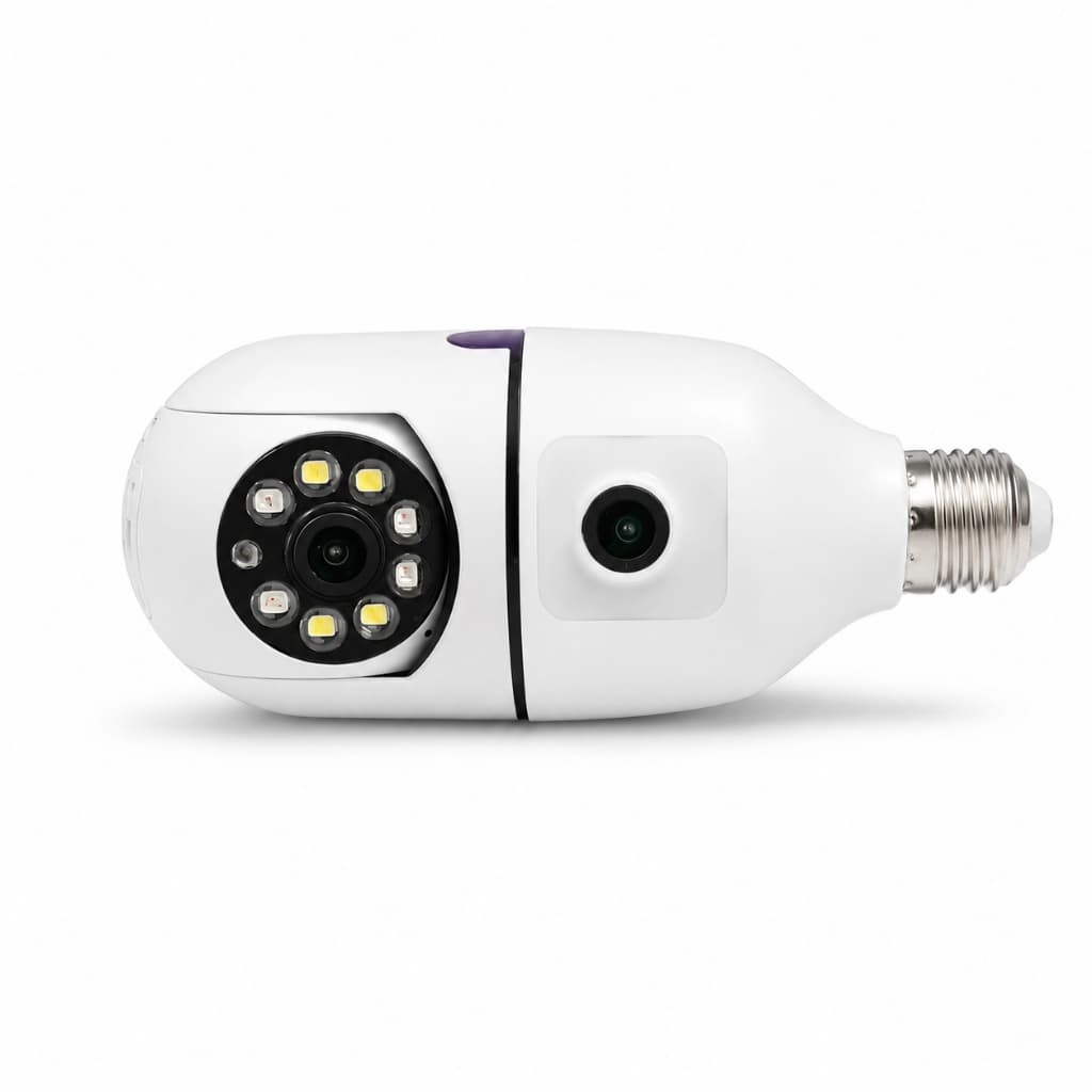 Câmera IP WiFi Inteligente Lâmpada 360° Visão Noturna e Áudio Bidirecional para Monitoramento