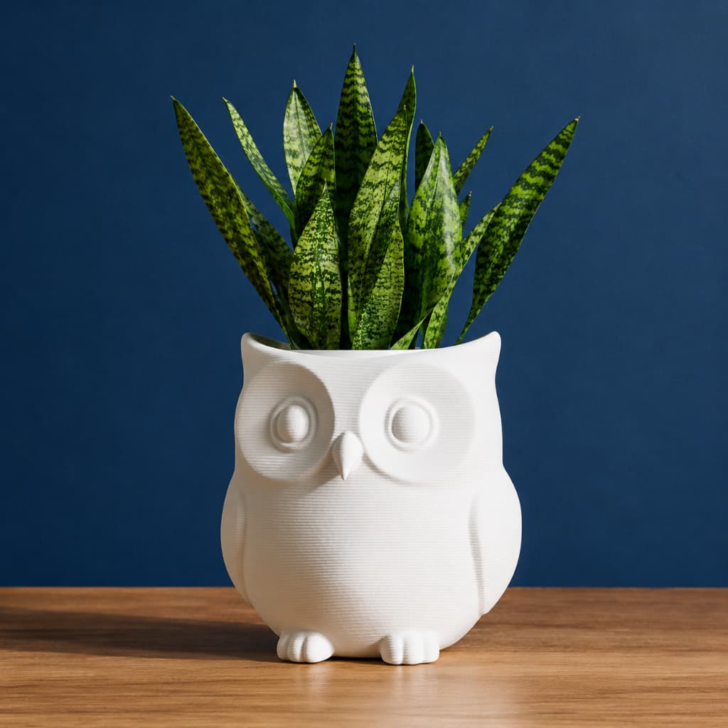 Vaso Formato Coruja para Planta de Interior Decoração para Casa Mesa Cozinha Estante Sala Presente Premium
