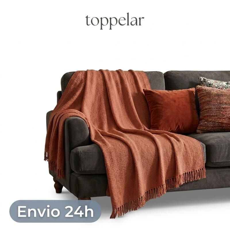 Manta Para Sofá Decorativa King 100% Algodão Cores Variadas, Tamanho Grande 210x120 Capa Casa Cama