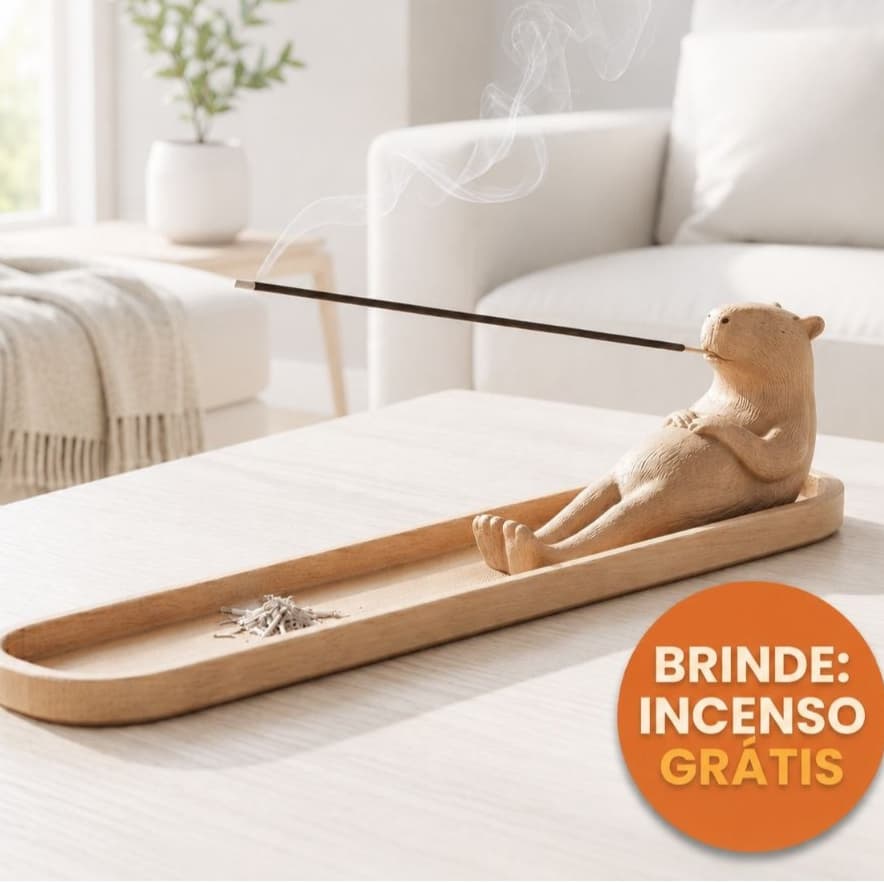 Porta Incenso Capivara Decorativo Suporte para Incenso