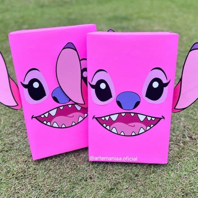 Mochila Maluca STICH e ANGEL infantil | 40x24cm