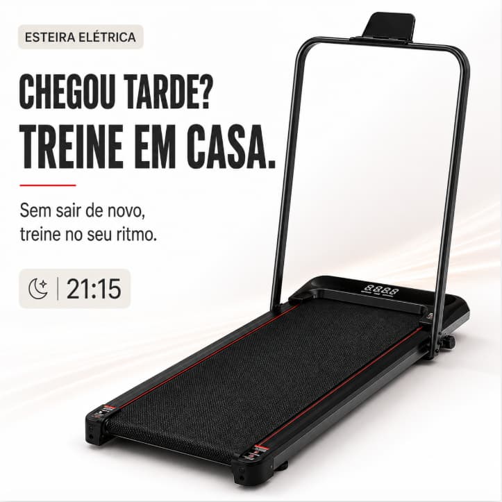 Esteira Elétrica Compacta para Casa – Treine Mesmo Chegando Tarde