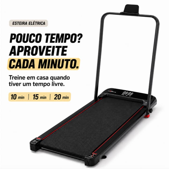 Esteira Elétrica Compacta para Casa – Aproveite Seus Minutos Livres para Treinar