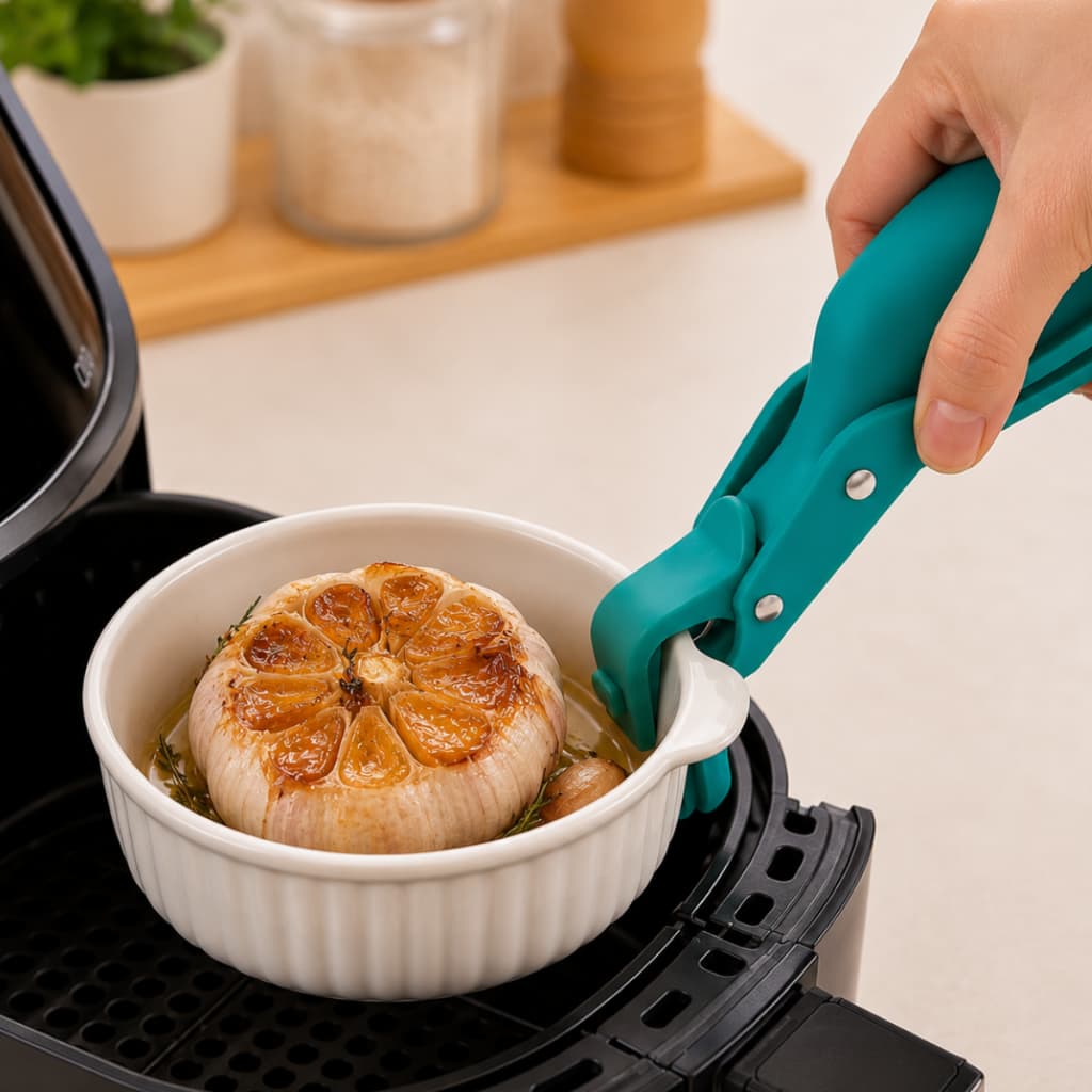 PEGADOR ARTICULADO TIPO PINÇA MULTIFUNCIONAL - COM PONTAS DE SILICONE ANTIDERRAPANTE
