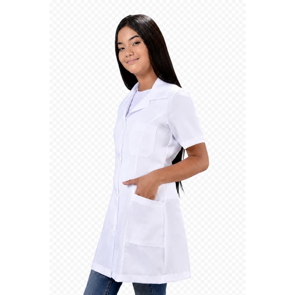 Jaleco Feminino Gabardine Manga Curta