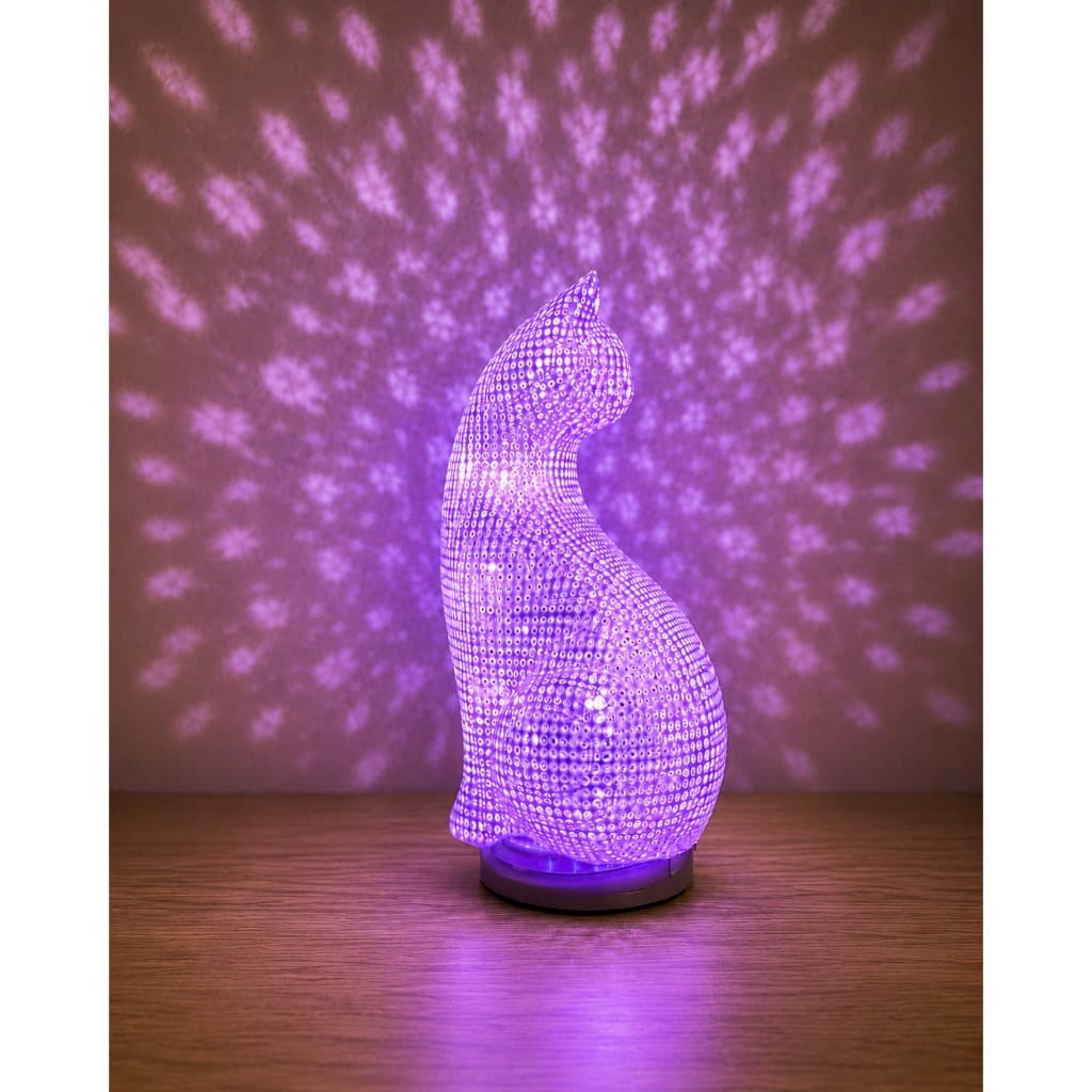Luminária Gato LED Sem Fio Decorativa Luz Noturna Abajur Gatinho para Quarto Presente Criativo