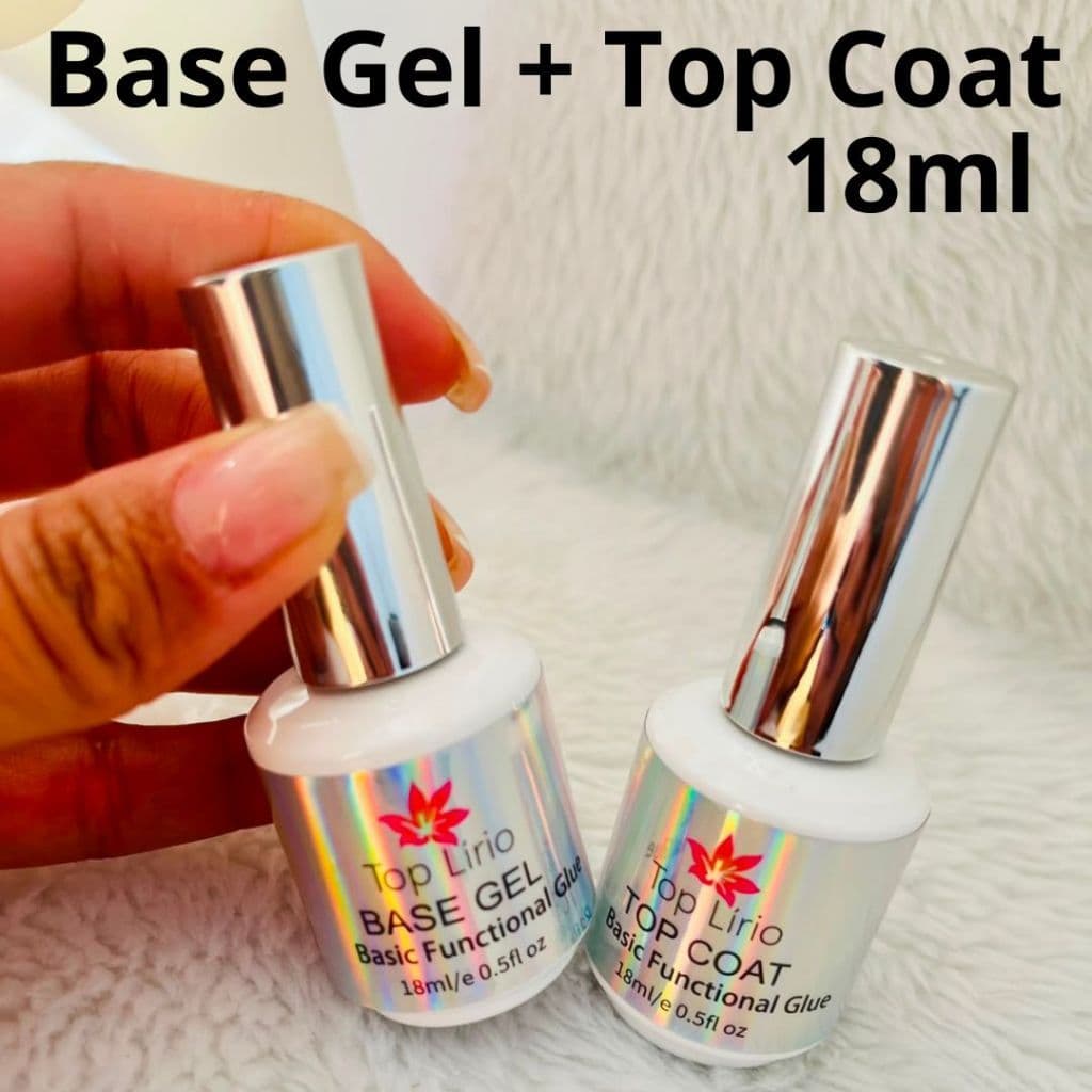 Kit Base Gel 18 ML e Top Coat Unhas Lírio Soak Off Uv/led Preço Mais Barato da Shopee