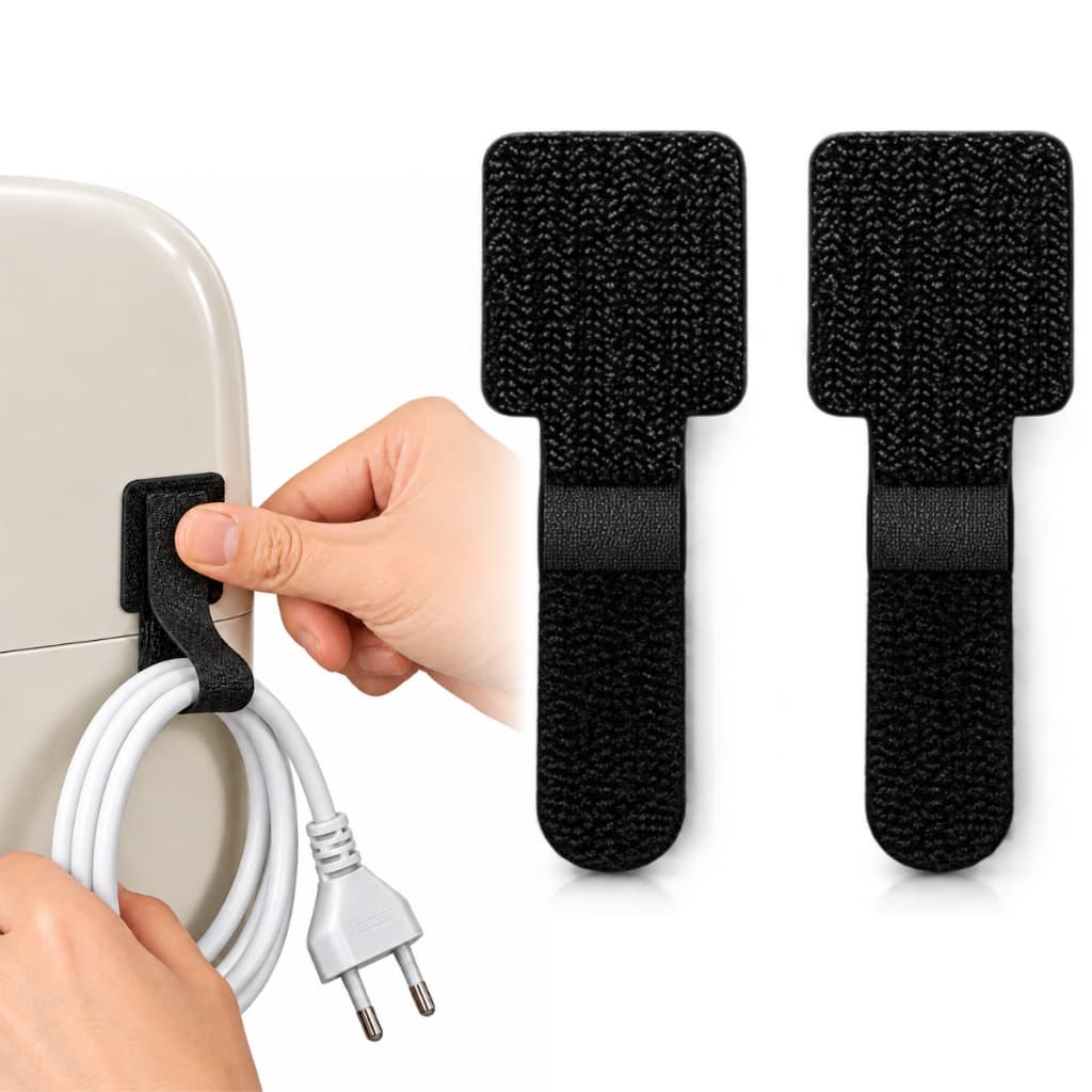 Kit 2 Abraçadeiras Multiuso de Velcro para Cabos e Fios
