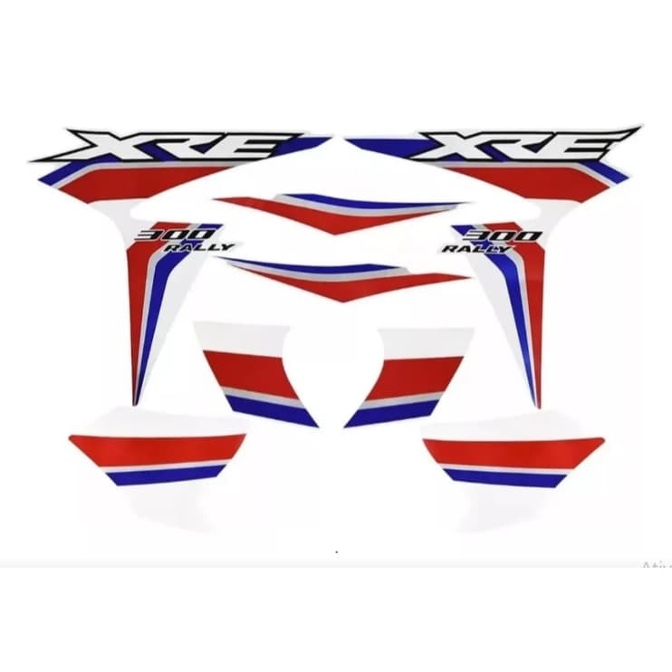 Kit Faixas Emblemas Adesivos Xre 300 Rally 2014 A 2018