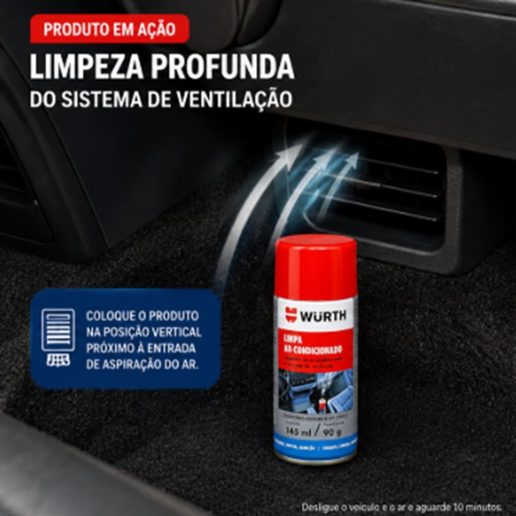 Limpa Ar Condicionado Higienizador Cheirinho Carro Wurth Wmax Granada Carro Novo