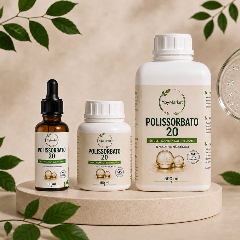 Polisorbato Puro | Emulsificante e Solubilizante para Óleos Essenciais e Cosméticos